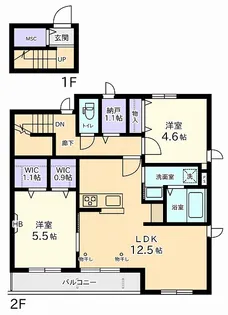 静苑テラス【2階】の間取り