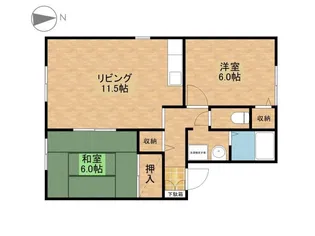 セジュールマツヤマ【1階】の間取り