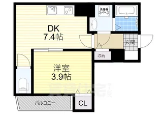 クレアール岸部【2階】の間取り
