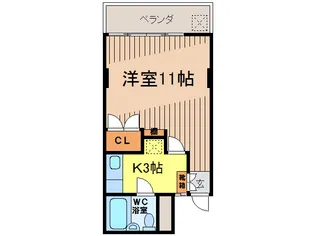 フラット桐【1階】の間取り
