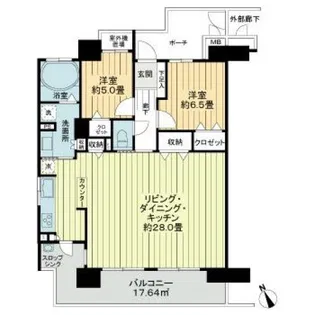 サーパス米子駅前【12階】の間取り