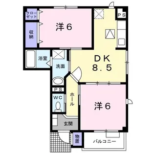 グリーンアングル【1階】の間取り