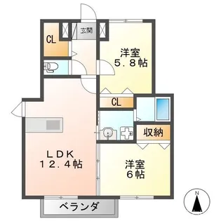シェーネ ブローテ【1階】の間取り