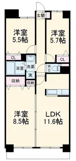 カサベルテ横濱【4階】の間取り