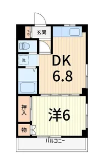 花畑ブラウンハウス【3階】の間取り