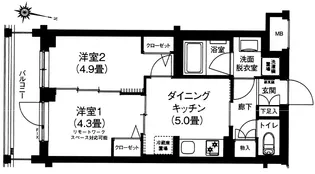 ルフレ田園調布南【1階】の間取り