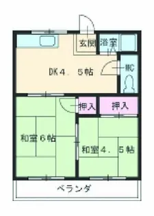 深津荘【2階】の間取り