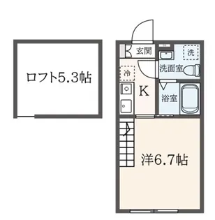 マ・ピエス長尾B【2階】の間取り