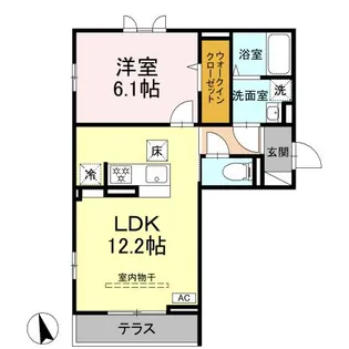 キャトル・セゾン【1階】の間取り