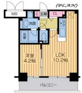 クレグラン北梅田【3階】の間取り