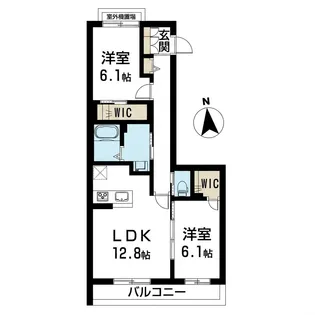 シャーメゾンガーデンズ田中【3階】の間取り