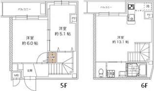 レピュア西尾久レジデンス【5階】の間取り