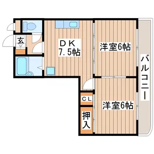 平和マンション長町【4階】の間取り