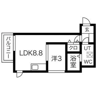 カーサ荒巻中央【3階】の間取り