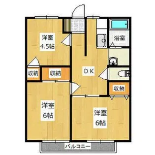 光陽台弐番館【1階】の間取り