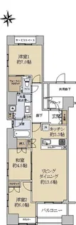 ジオグランデ寺町御池【6階】の間取り