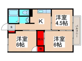 パ-クハイツ【2階】の間取り