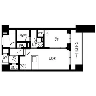 スプランディッド五条堀川【8階】の間取り