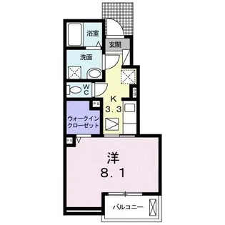 ラコルタ 若竹 A【1階】の間取り