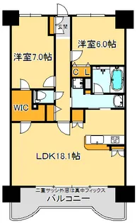 クリエイションII【6階】の間取り
