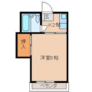 南ハイム【1階】の間取り