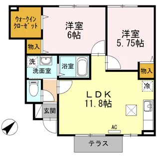 メゾン・メルベーユ【1階】の間取り