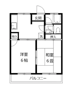 コーポ竜王【2階】の間取り