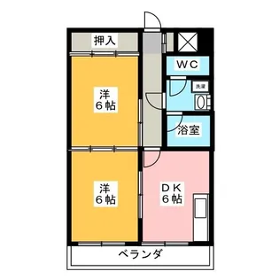 東府中マンション【4階】の間取り