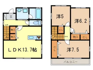 愛知県名古屋市南区源兵衛町4【一戸建】の間取り