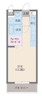プリュネ願成寺【1階】の間取り