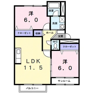 アベニューII【2階】の間取り
