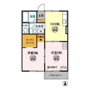 千葉県茂原市木崎【アパート】の間取り