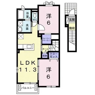 香川県木田郡三木町大字下高岡【アパート】の間取り