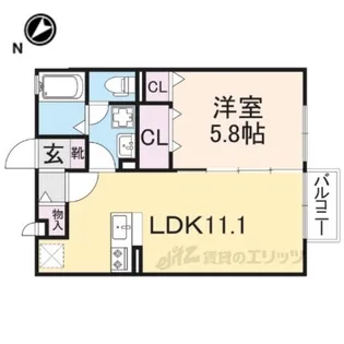 コンフォール・ヴィラC棟【1階】の間取り