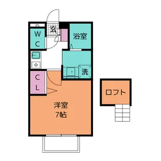 セジュールつるみ【2階】の間取り
