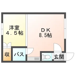 スカイ・ハイA【1階】の間取り