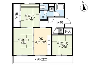 UR保津川【5階】の間取り