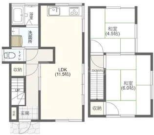 千葉県船橋市田喜野井1【一戸建】の間取り