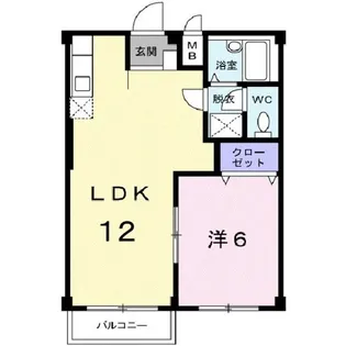 エルディム七福B【2階】の間取り