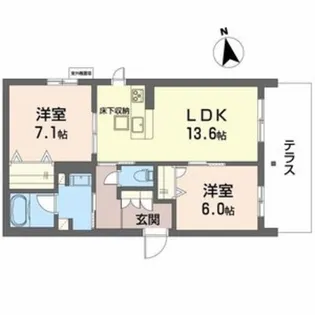 プレミアス鳳II【1階】の間取り