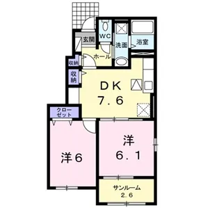 Rest House III B【1階】の間取り