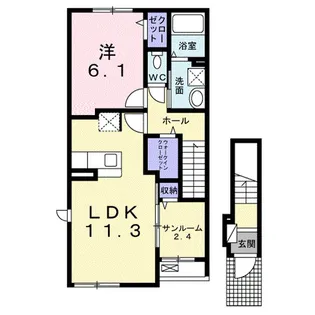 広島県尾道市高須町【アパート】の間取り