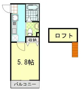 神奈川県横浜市神奈川区子安通1【アパート】の間取り