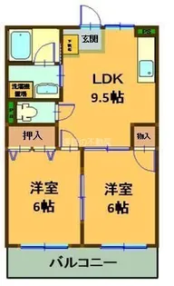 エルハイムミカノ【2階】の間取り