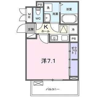 ガーデン・アイリス【1階】の間取り