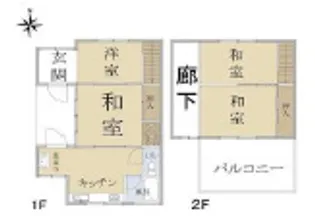 京都府京都市下京区諏訪開町【一戸建】の間取り
