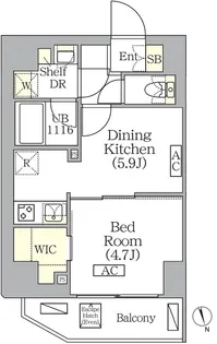 BRICK RESIDENCE 南青山【10階】の間取り