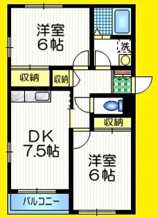 クレスト山野【2階】の間取り