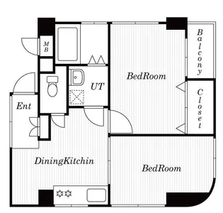 ロワール清川【4階】の間取り
