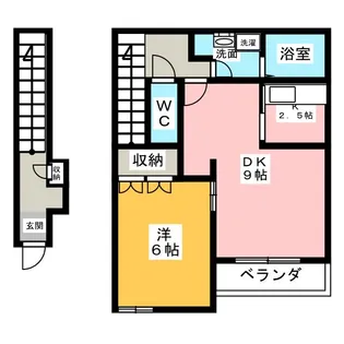 ベルハウスA棟【2階】の間取り